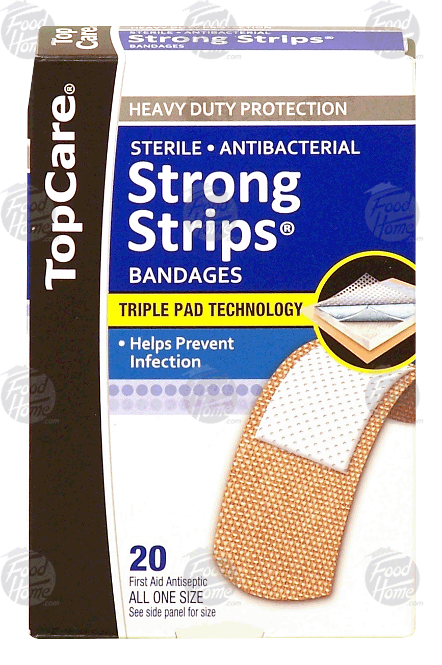 Top Care Strong Strips sterile, antibacterial bandages, all one size Full-Size Picture